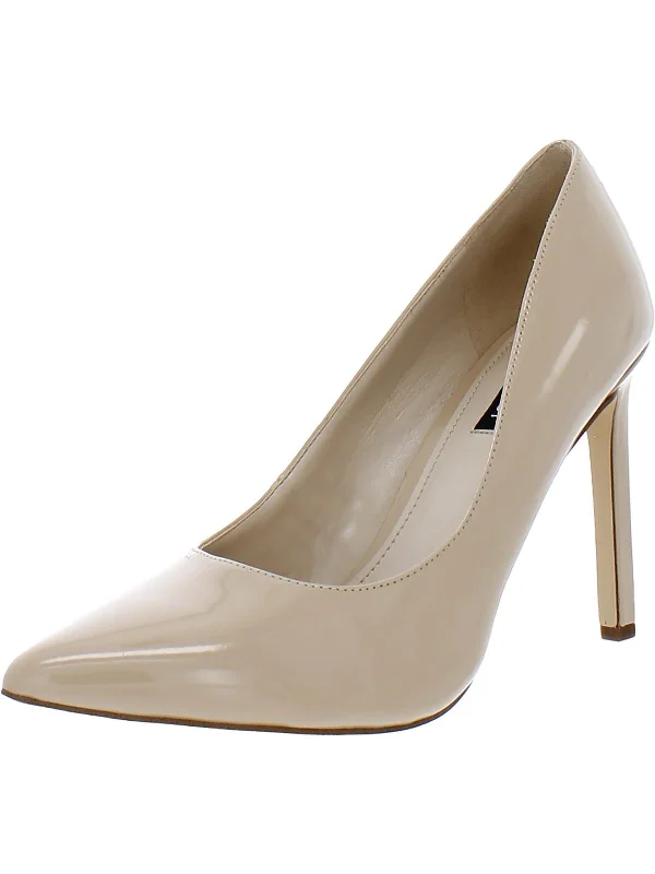 Women's studded stiletto heel pumps for an edgy lookTatiana 3 Womens Patent Leather Pointed Toe Pumps