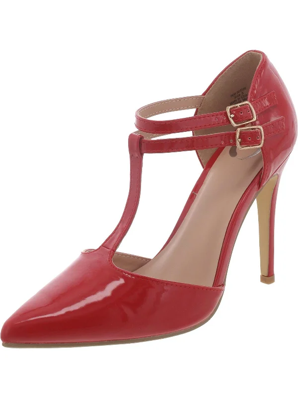 Women's studded stiletto heel pumps for an edgy lookWomens Patent Pointed toe Pumps