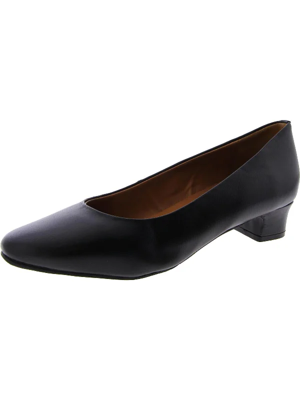Women's bronze stiletto heel pumps for a warm and metallic lookCora Womens Leather Slip On Pumps