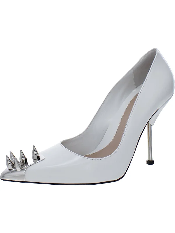 Women's cocktail party stiletto heel pumps with a unique patternWomens Leather Studded Pumps
