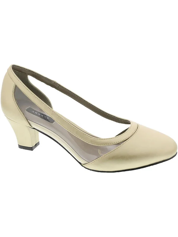 Women's peach stiletto heel pumps for a soft and feminine appealEve Womens Metallic Slip-On Pumps