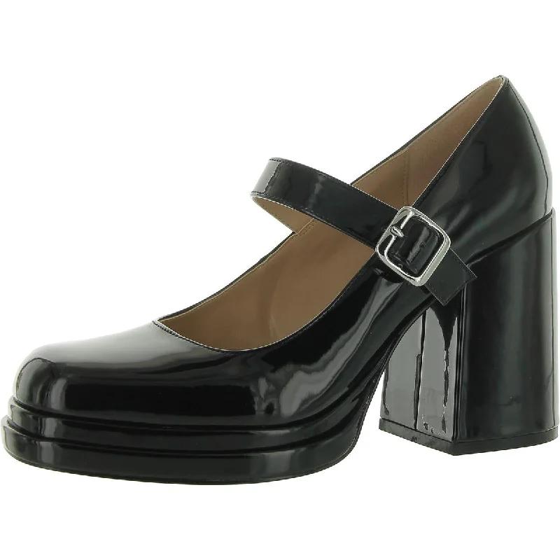 Women's satin - lined stiletto heel pumps for extra comfortOSIAN Womens Patent Square toe Block Heels