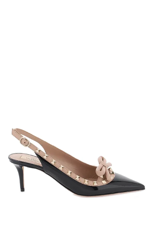 Women's mustard yellow stiletto heel pumps for a trendy pop of colorValentino Garavani Rockstud Slingback Pumps