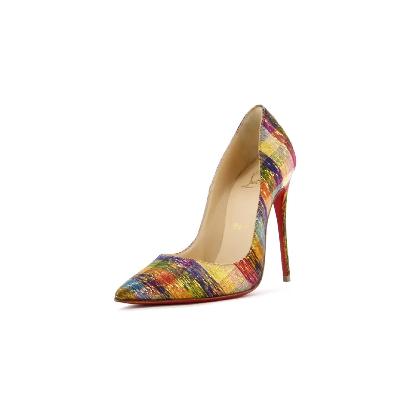 Women's charcoal gray stiletto heel pumps for a neutral yet stylish optionWomen's So Kate Pumps Printed Canvas 120