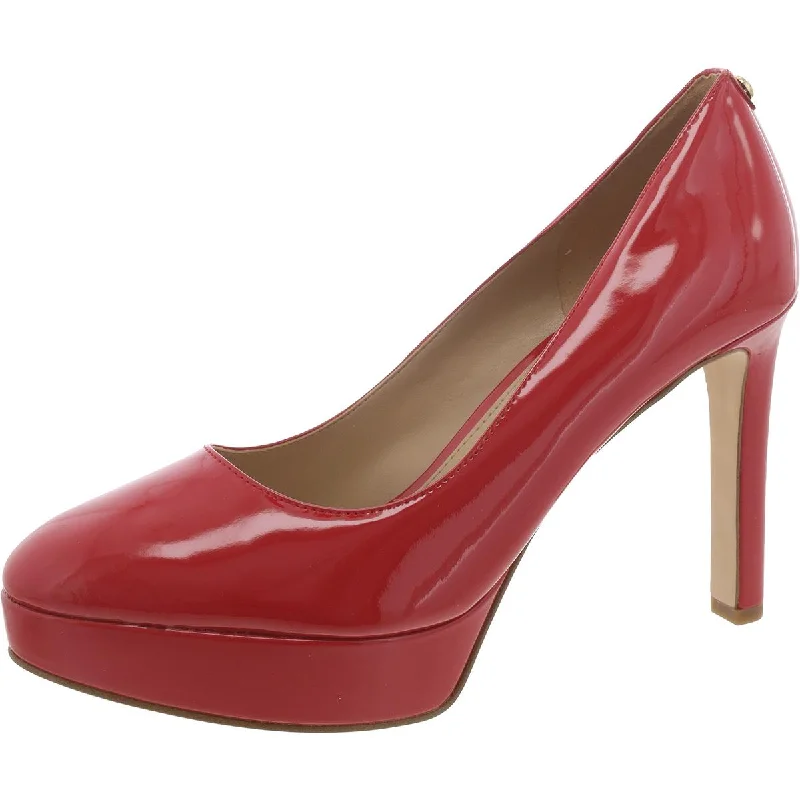 Women's cocktail party stiletto heel pumps with a unique patternWomens Patent Slip On Platform Heels