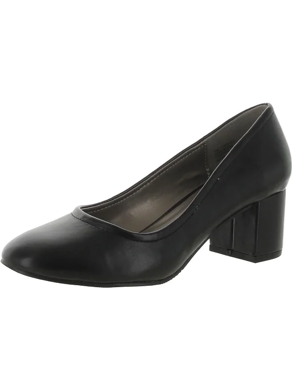 Women's shock - absorbing stiletto heel pumps for all - day wearDaphne Womens Faux Leather Slip On Pumps