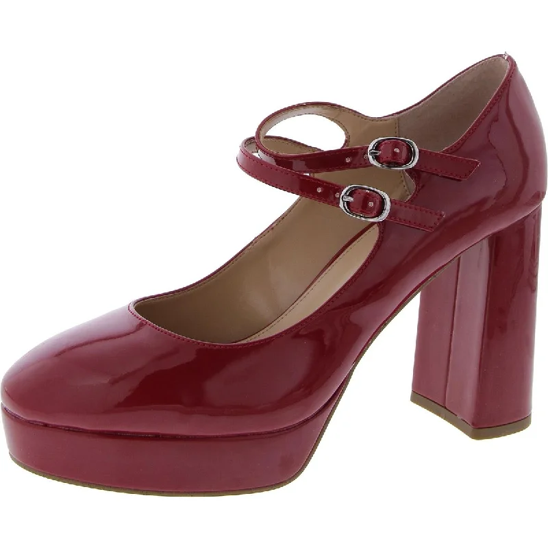 Women's cork - sole stiletto heel pumps for a natural touchTiara Womens Patent Mary Jane Platform Heels