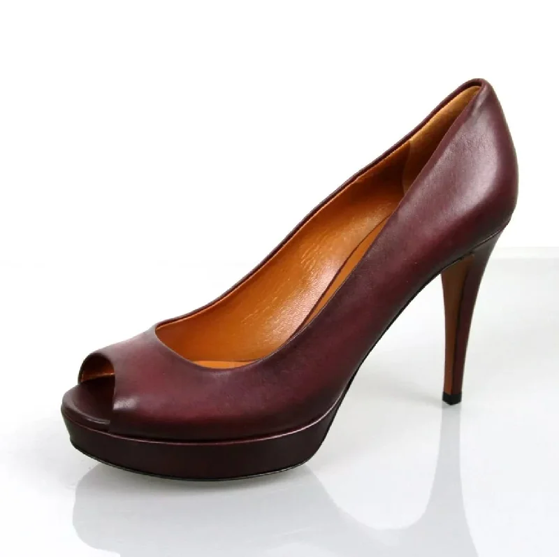 Women's wide - width stiletto heel pumps for a comfortable fitNew Authentic GUCCI Betty Open-Toe Platform Pump SHOES