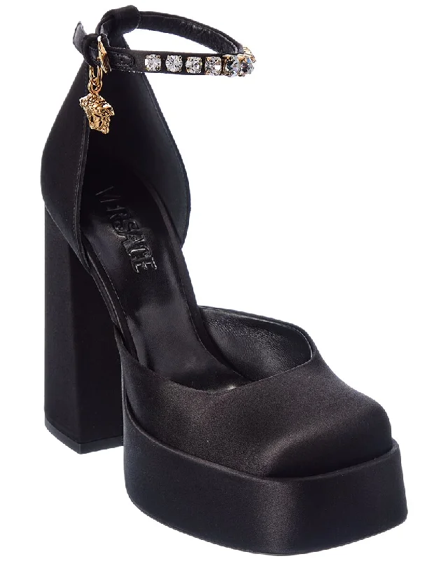 Women's brocade stiletto heel pumps with a vintage feelVersace Aevitas Silk Platform Pump