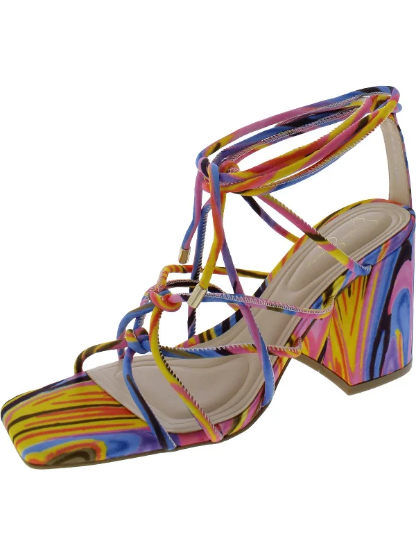 Women's velvet - covered stiletto heel pumps for a luxurious lookOzias Womens Strappy Pumps