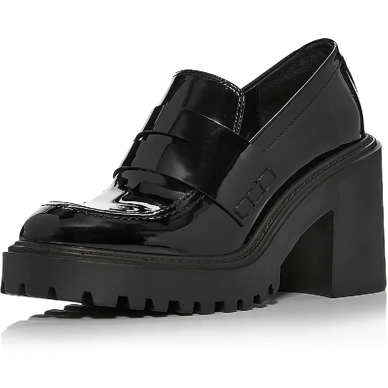 Women's prom stiletto heel pumps in a shimmery fabricBEKA Womens Patent Round toe Loafer Heels