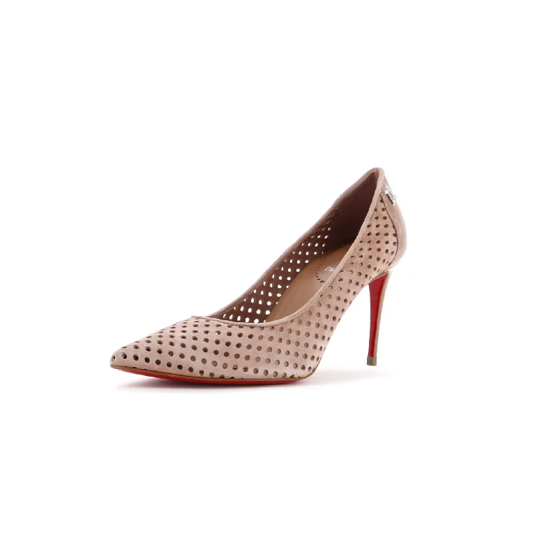 Women's holiday party stiletto heel pumps with a festive touchWomen's Perfokate Pumps Perforated Suede and Patent 85