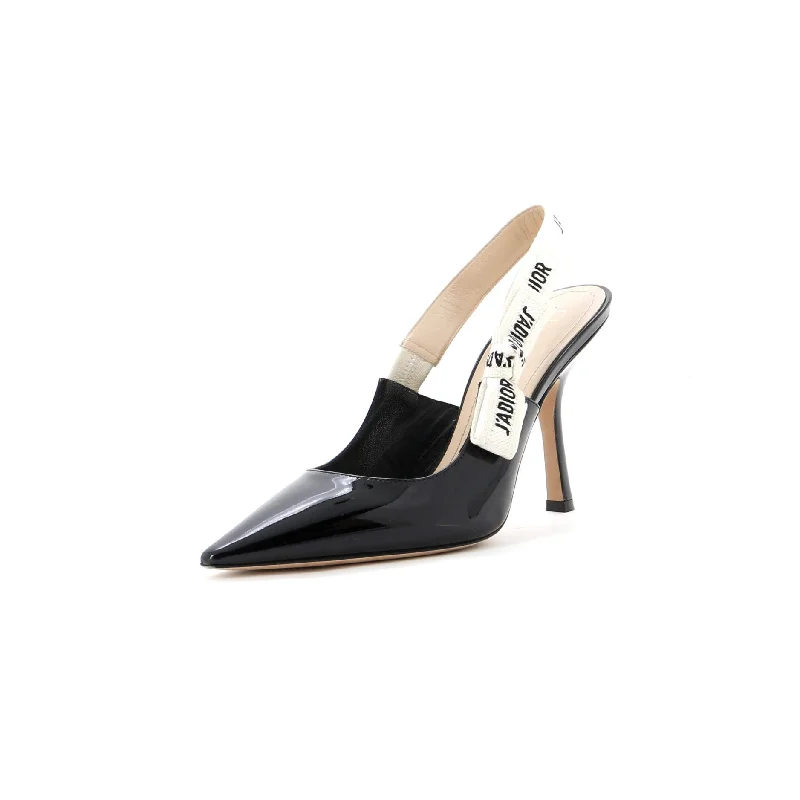 Women's platform stiletto heel pumps with a chunky soleWomen's J'Adior Slingback Pumps Patent 100