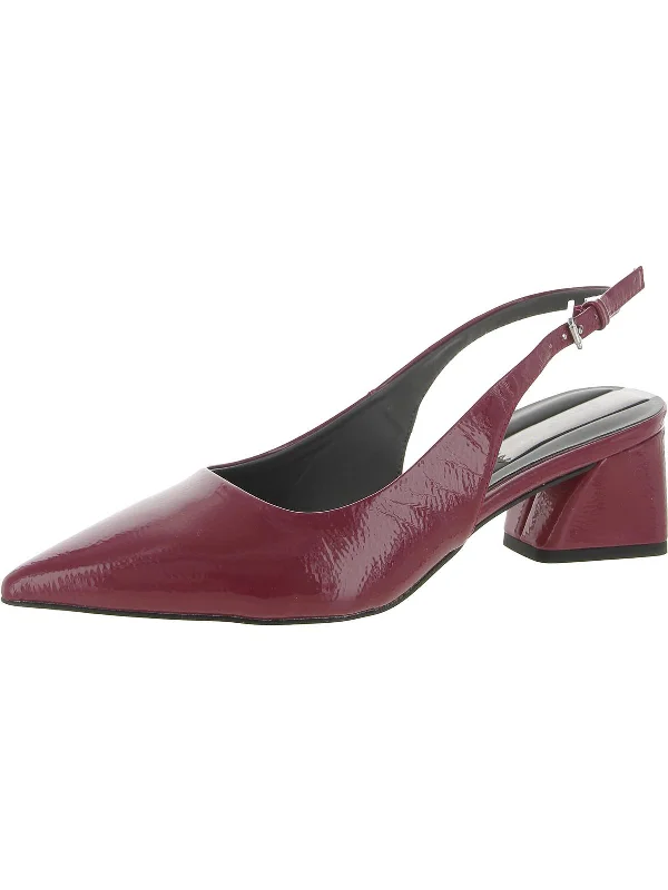 Women's cork - sole stiletto heel pumps for a natural touchRacer Womens Buckle Pointed Toe Slingback Heels