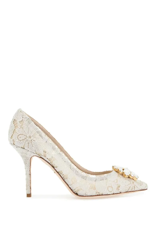Women's party stiletto heel pumps with a glittery finishDolce & Gabbana Women's Bellucci Pumps 90 Mm