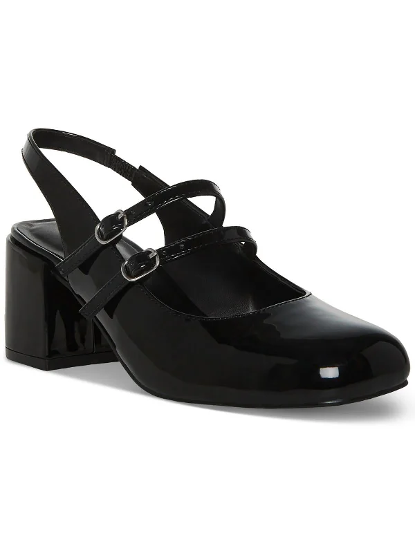 Women's tassel - adorned stiletto heel pumps for a bohemian touchDolll Womens Patent Mary Jane Slingback Heels