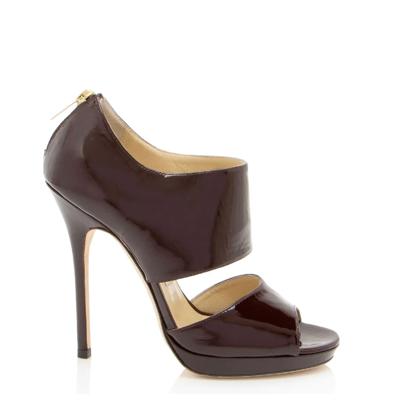 Women's red - carpet stiletto heel pumps for a glamorous eventJimmy Choo Patent Leather Private Sandals