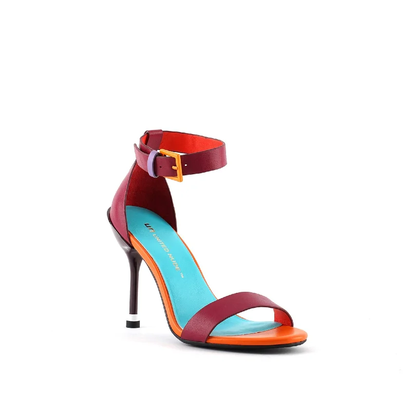Women's ruffled stiletto heel pumps for a romantic styleSquare Ankle Strap