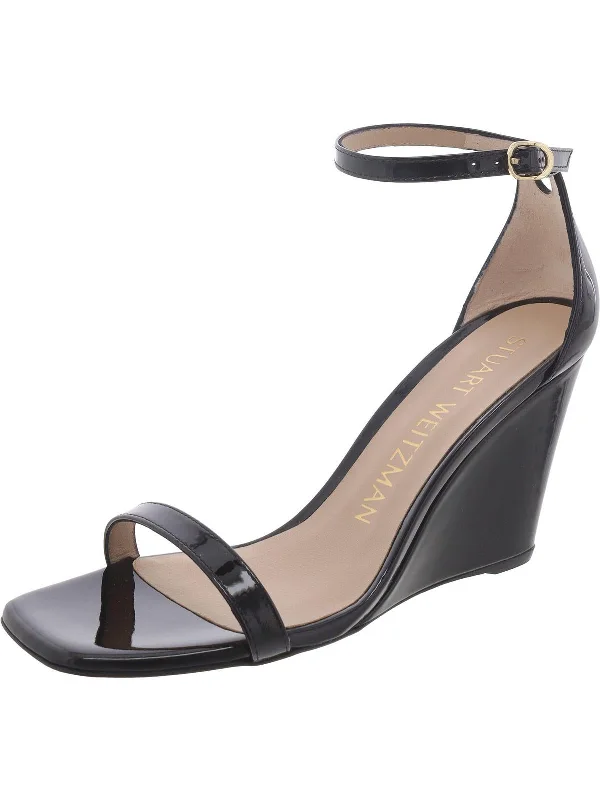 Women's padded - insole stiletto heel pumps for added comfortNudistcurve 85 Womens Patent Leather Dressy Wedge Heels