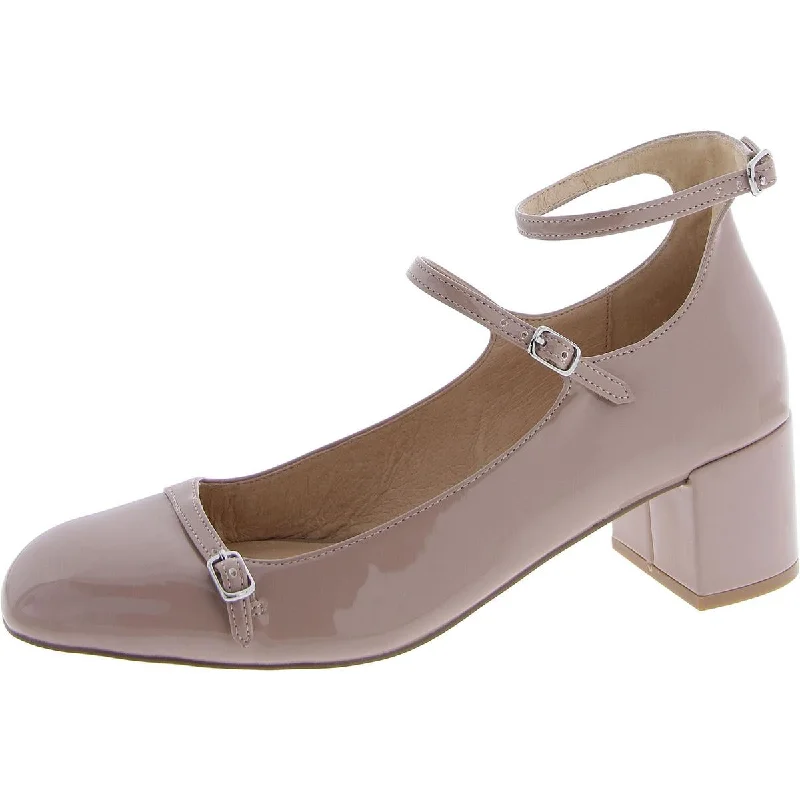 Women's holiday party stiletto heel pumps with a festive touchSABRINA Womens Patent Strappy Mary Jane Heels