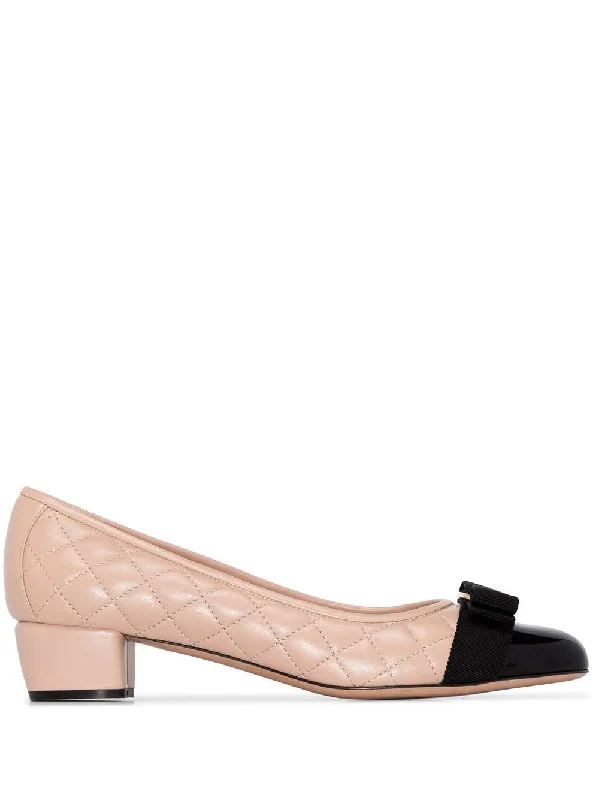 Women's burgundy stiletto heel pumps for a sophisticated appearanceFerragamo Women's With Heel Powder