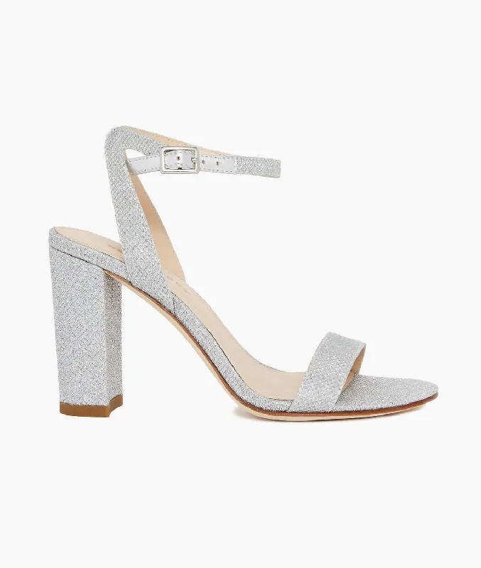 Women's hypoallergenic stiletto heel pumps for sensitive skinWomen's Brynn Sandals In Silver Metallic