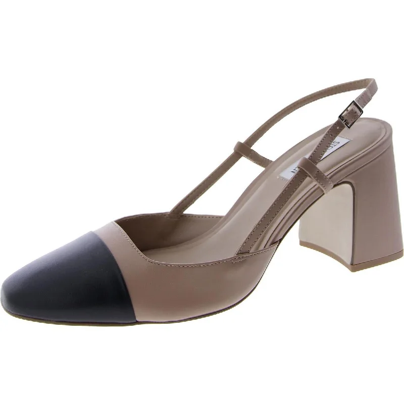 Women's stretchy stiletto heel pumps for easy on and offBecka Womens Colorblock Cap Toe Slingback Heels