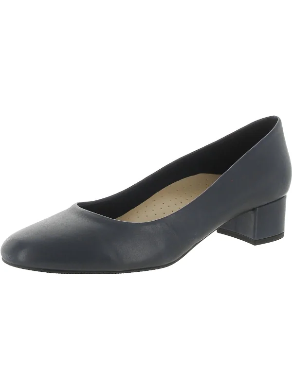 Women's platform stiletto heel pumps with a chunky soleDream Womens Leather Padded Insole Pumps