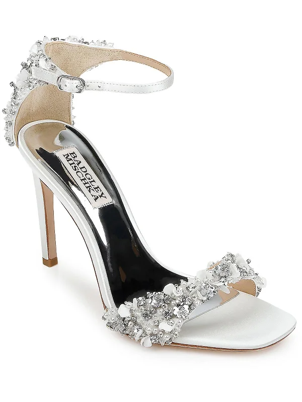 Women's wide - width stiletto heel pumps for a comfortable fitWomens Satin Dressy Pumps