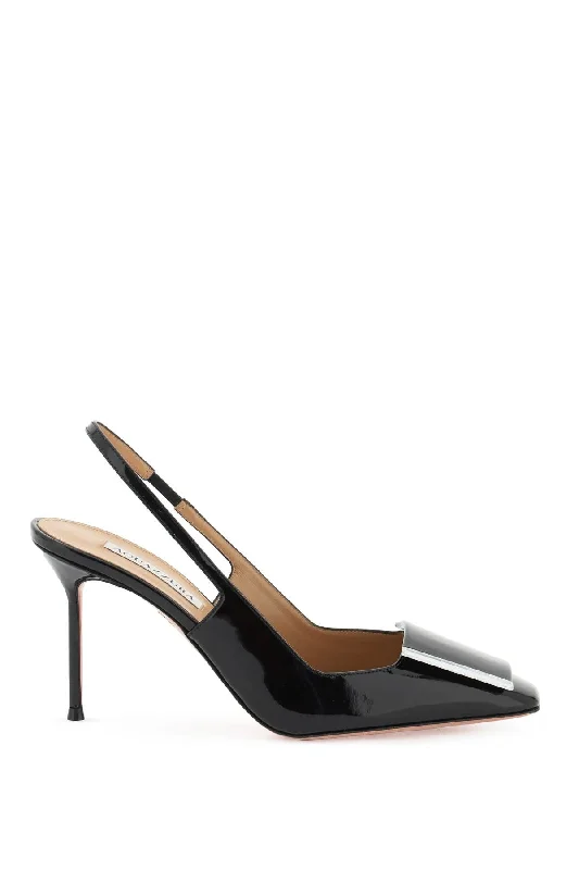 Women's bronze stiletto heel pumps for a warm and metallic lookAquazzura Patent Leather Shibuya Pumps