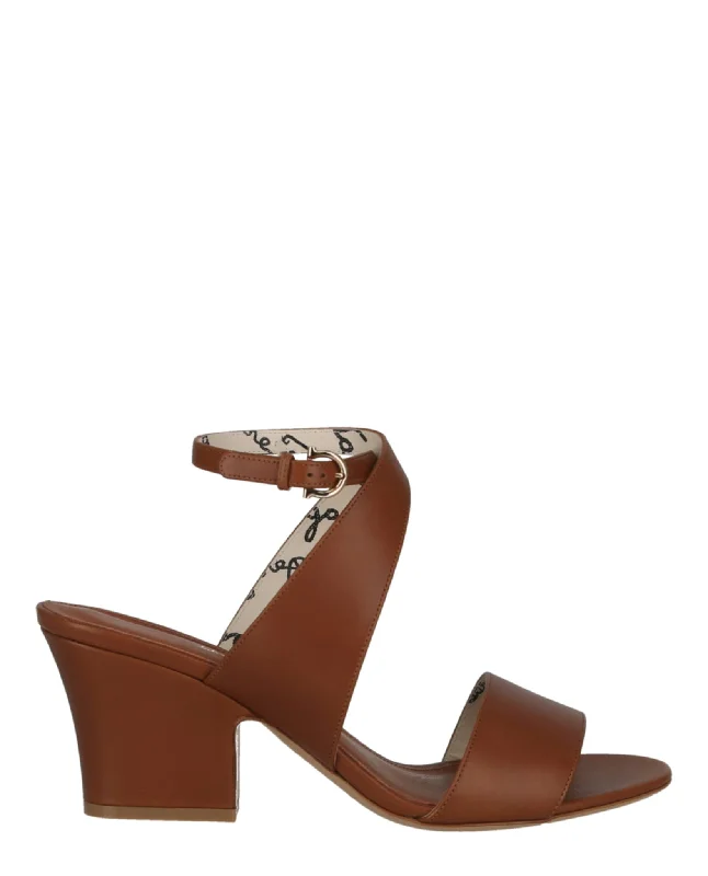Women's hypoallergenic stiletto heel pumps for sensitive skinSheena Leather Heel Sandals