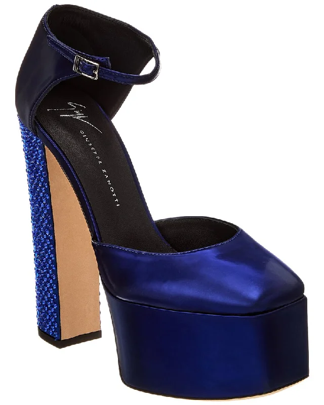 Women's patent leather stiletto heel pumps with a high - shine finishGiuseppe Zanotti Newyork 80 Platform Pump