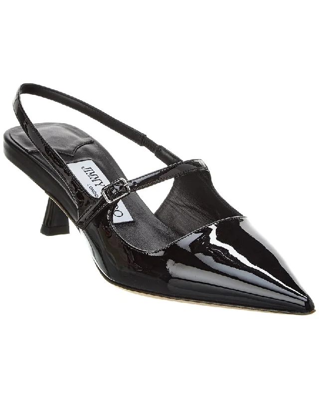 Women's padded - insole stiletto heel pumps for added comfortJimmy Choo Didi 45 Patent Slingback Pump