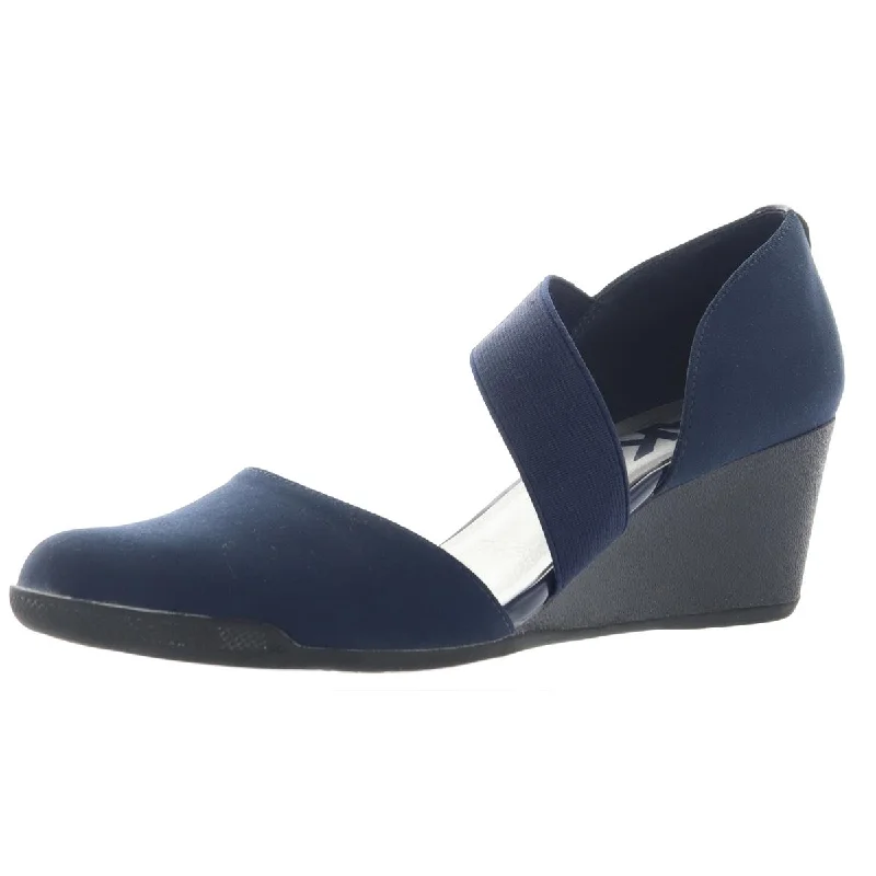 Women's velvet - covered stiletto heel pumps for a luxurious lookTara 2 Womens Strappy Wedge Heels