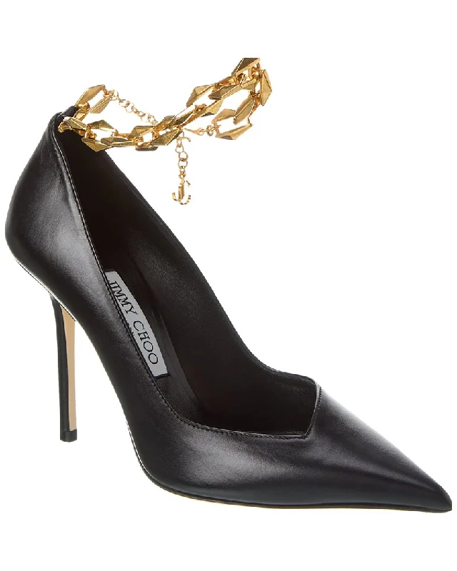 Women's mesh - paneled stiletto heel pumps for breathabilityJimmy Choo Diamond Talura 100 Leather Pump