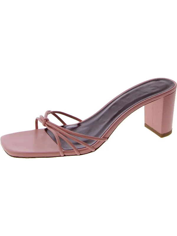Women's velvet - covered stiletto heel pumps for a luxurious lookPippa Heel Womens Leather Block Heel Slide