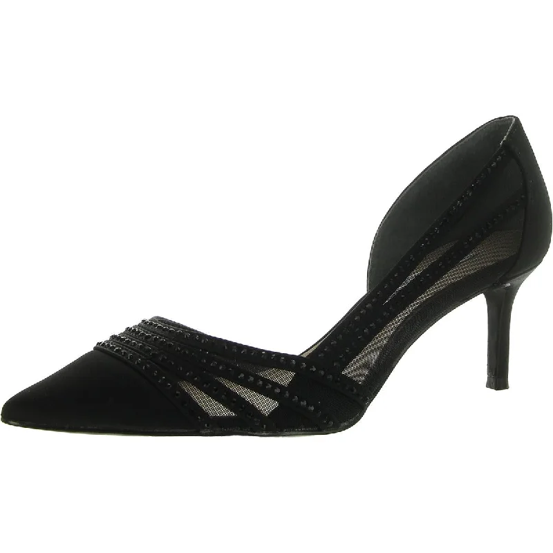 Women's microfiber stiletto heel pumps with moisture - wicking propertiesWomens Satin Pointed toe Kitten Heels