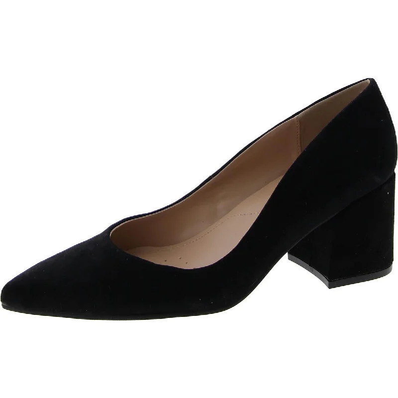 Women's lace - trimmed stiletto heel pumps with a scalloped edgeWomens Slip On Pointed Toe Pumps