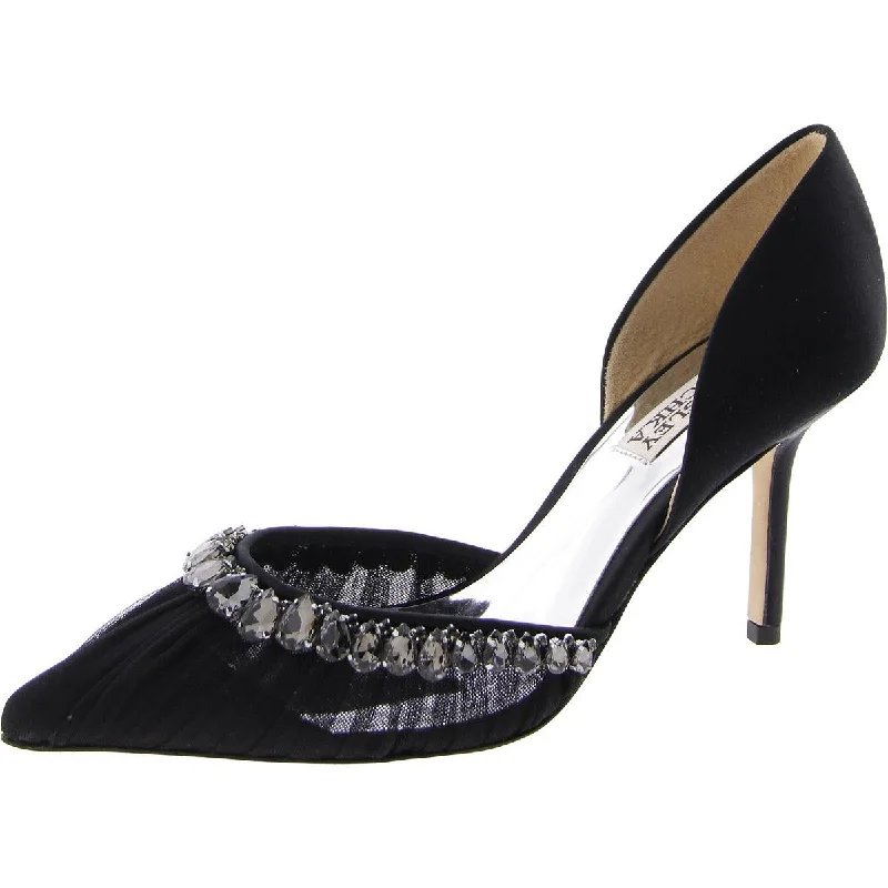 Women's studded stiletto heel pumps for an edgy lookWomens Satin Pointed toe Pumps