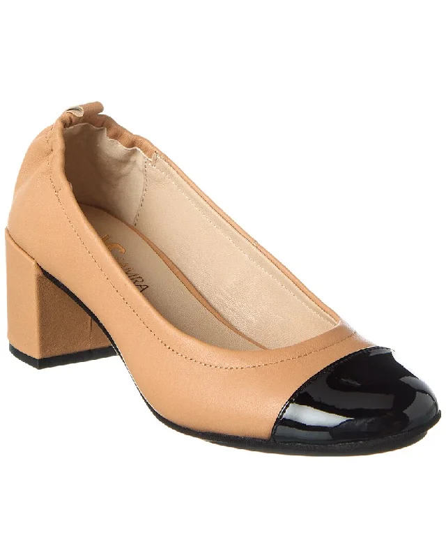 Women's bronze stiletto heel pumps for a warm and metallic lookYosi Samra Heidi Leather Pump