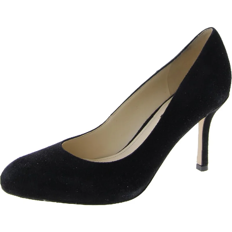 Women's genuine leather stiletto heel pumps with a soft finishDitto Womens Slip On Round Toe Pumps