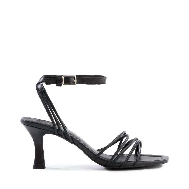 Women's snakeskin - embossed stiletto heel pumps for a bold statementSeychelles Starboard Heels In Black