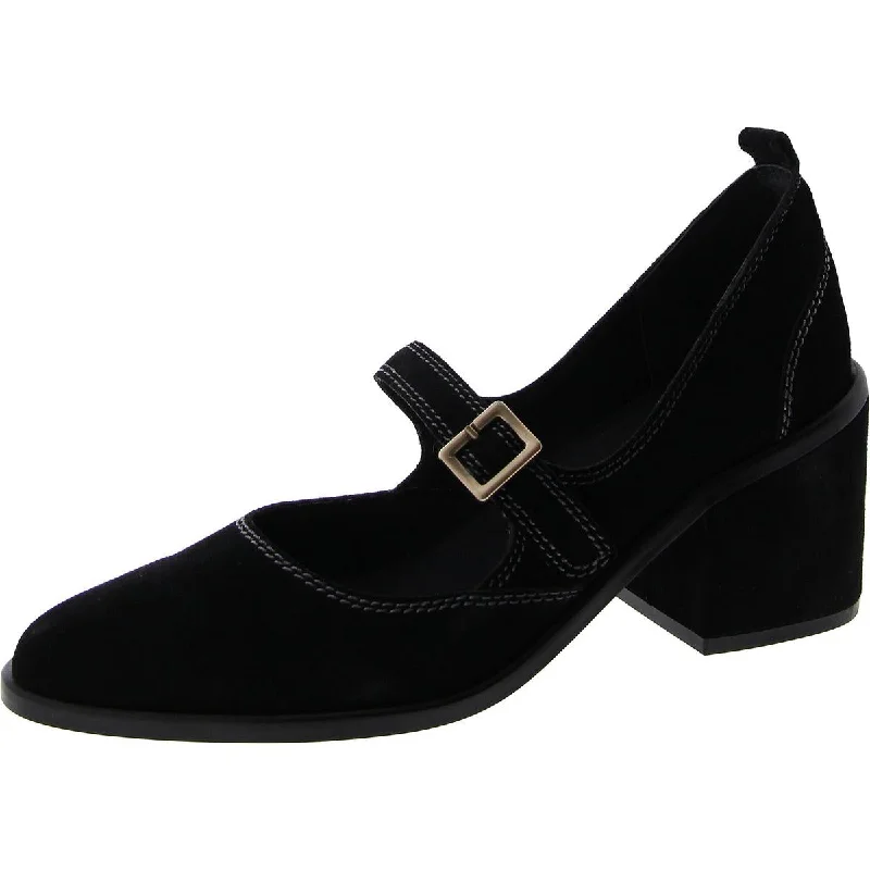 Women's microfiber stiletto heel pumps with moisture - wicking propertiesBROOKLYN ELM Womens Suede Pointed toe Block Heels