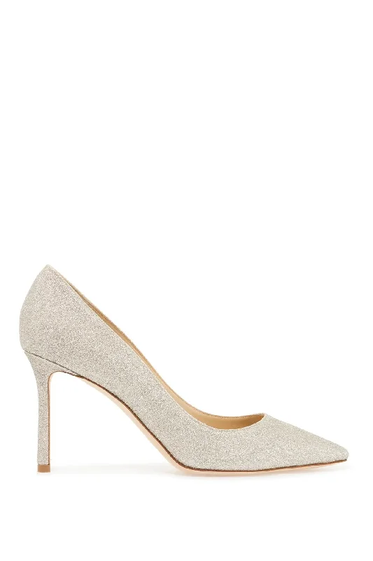 Women's teal stiletto heel pumps for a unique and modern lookJimmy Choo Romy 85 Dusty Glitter Pumps