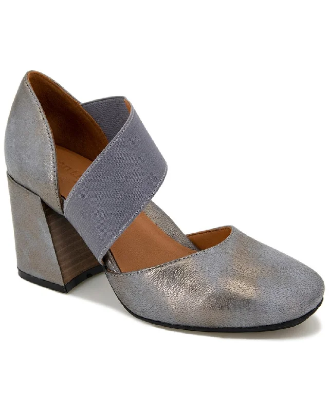 Women's mesh - paneled stiletto heel pumps for breathabilityGentle Souls Isabell Stretch Leather Pump