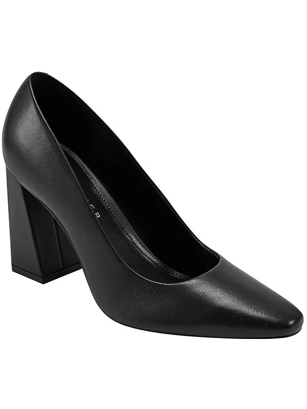 Women's business meeting stiletto heel pumps with a professional lookYalina Womens Pointed Toe Leather Block Heels