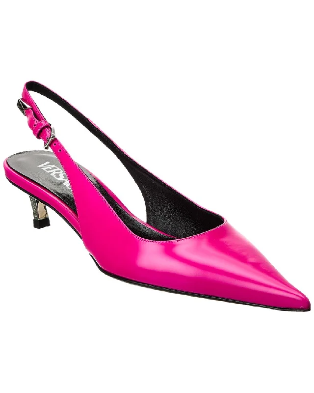Women's red - carpet stiletto heel pumps for a glamorous eventVersace Pin-Point Leather Pump