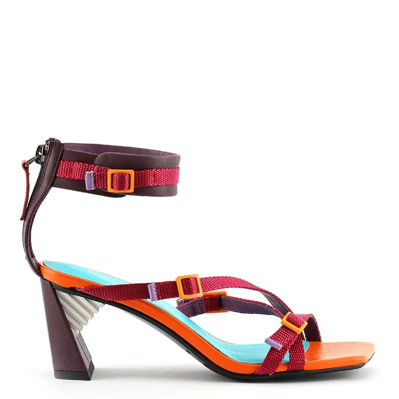 Women's strappy open - toe stiletto heel pumps with rhinestonesSonar S Mid