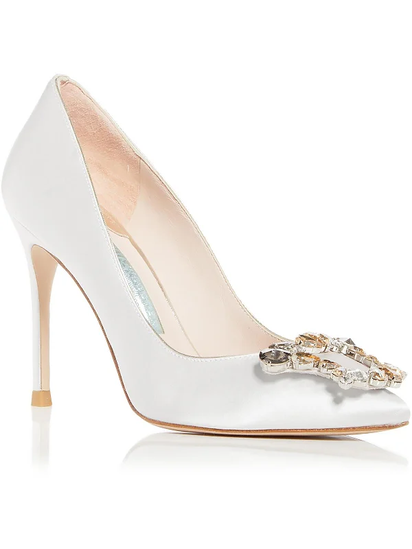 Women's hypoallergenic stiletto heel pumps for sensitive skinMargaux Pump Womens Satin Slip-On Pumps