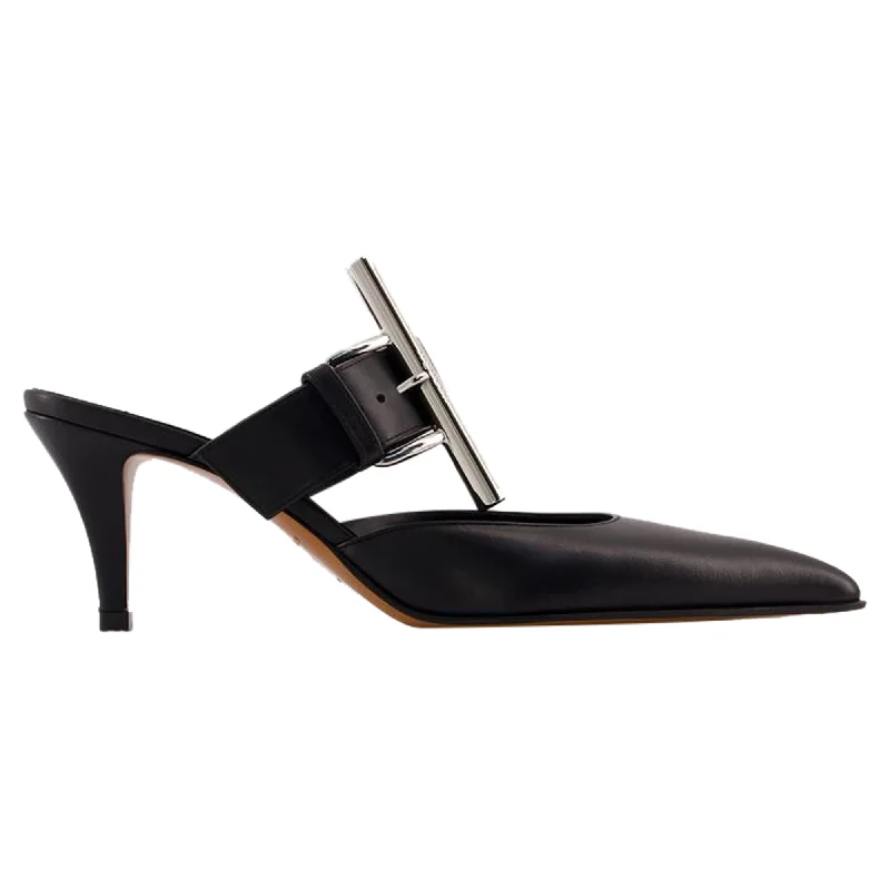 Women's lace - trimmed stiletto heel pumps with a scalloped edgeFrancisco Pumps - Alexander McQueen - Leather - Black